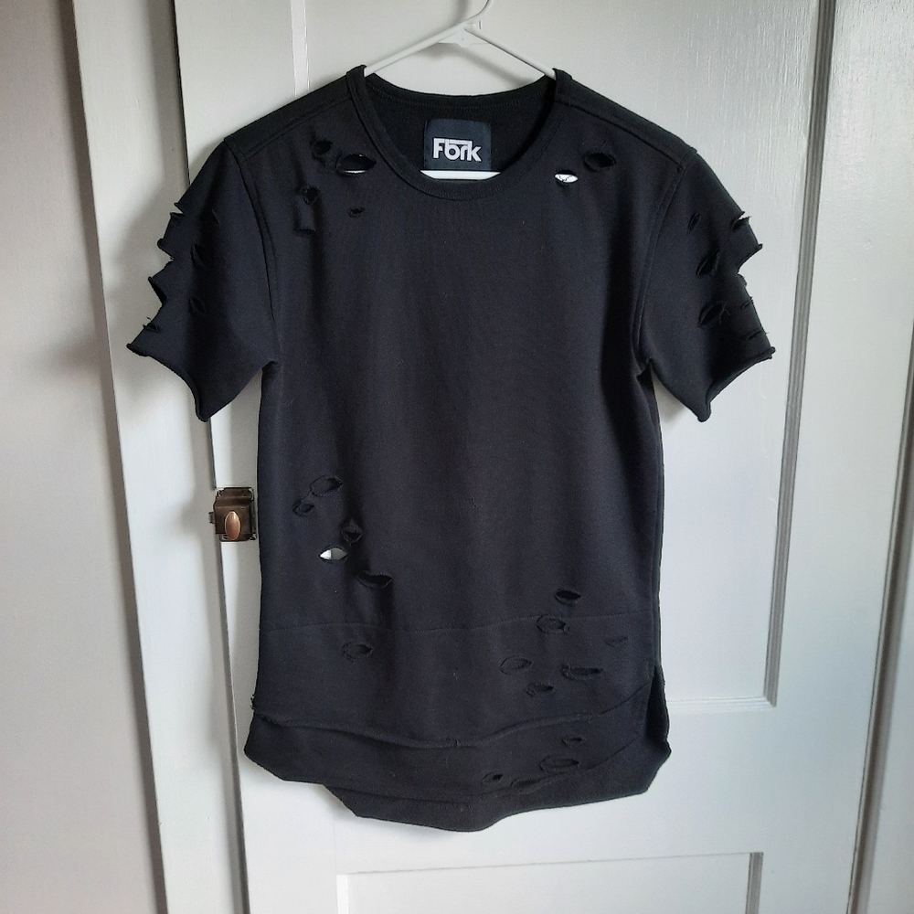 FBRK Distressed Layered Tee Shift